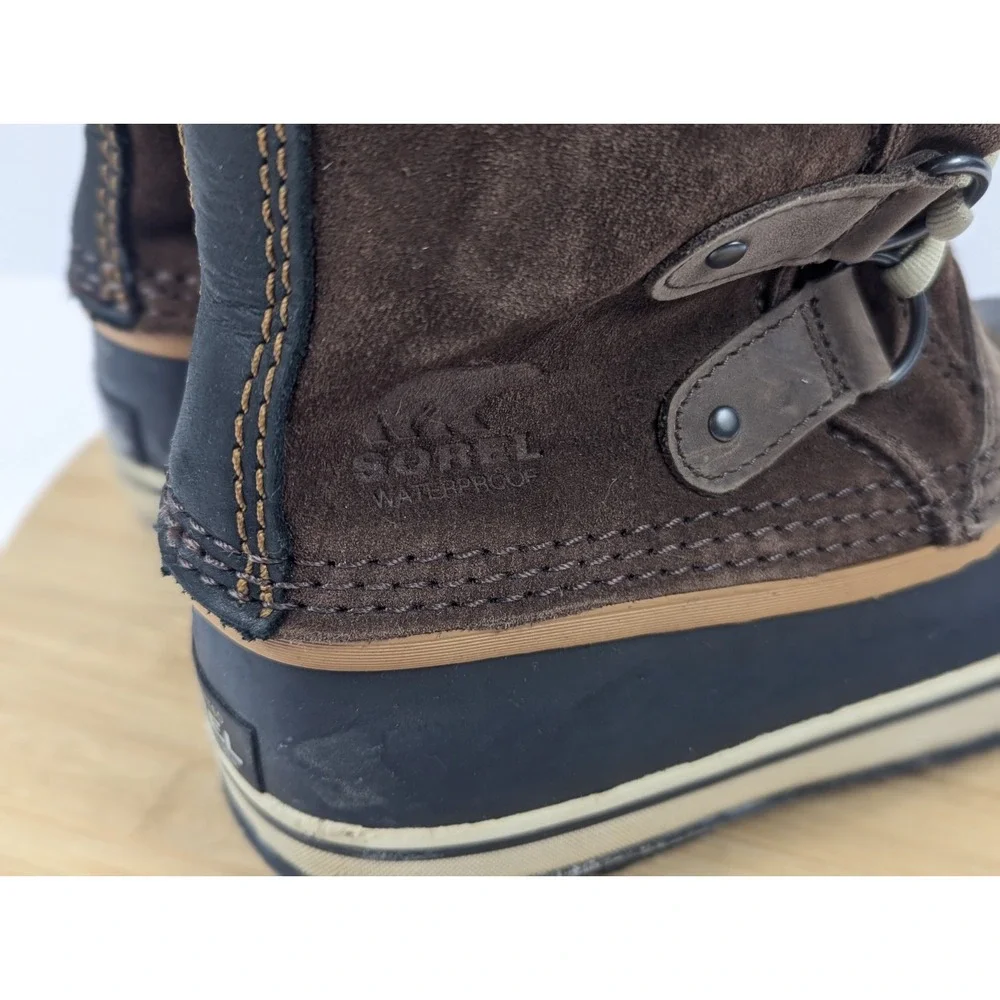 Sorel Joan of Arctic‎ Waterproof Winter Snow Boots Brown Black Womens 6.5